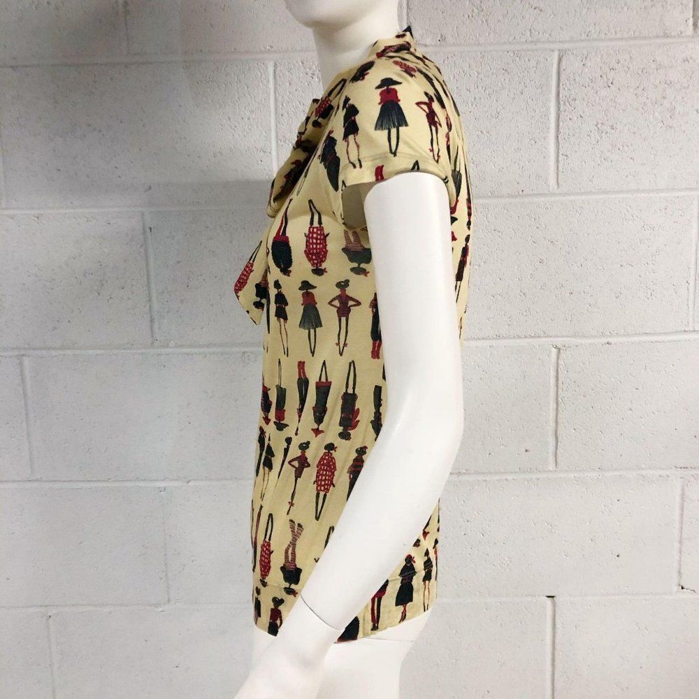 Love Moschino Printed Ladies Tie Neck Knit Top - Picture 4 of 8